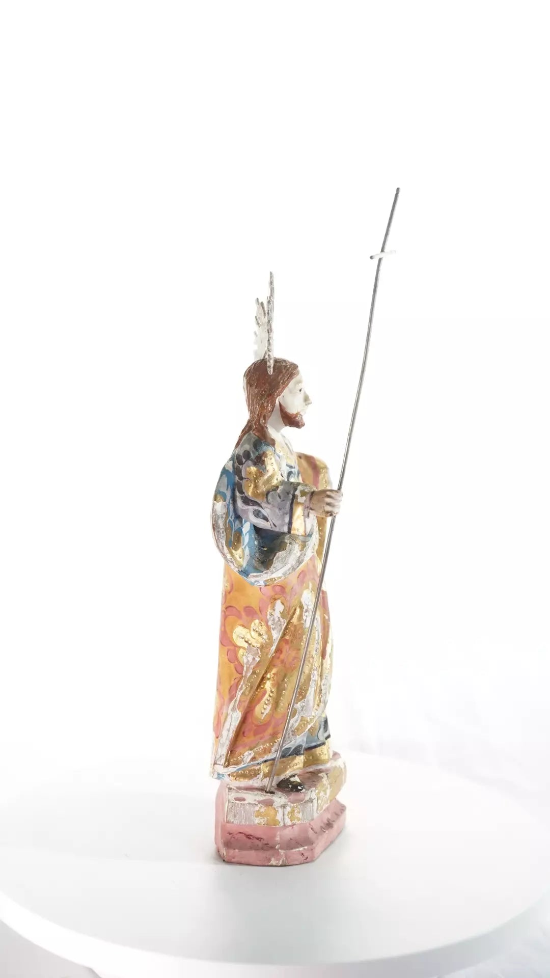 Impressionante São José Policromado com Olhos de Vidro